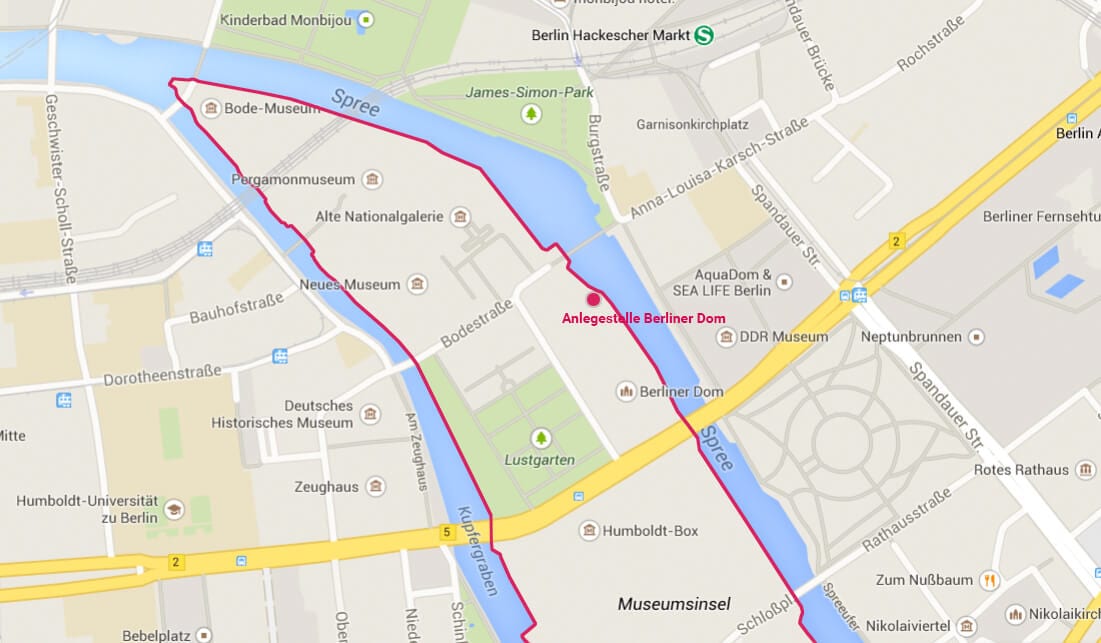 Anlegestelle Berliner Dom Grafik