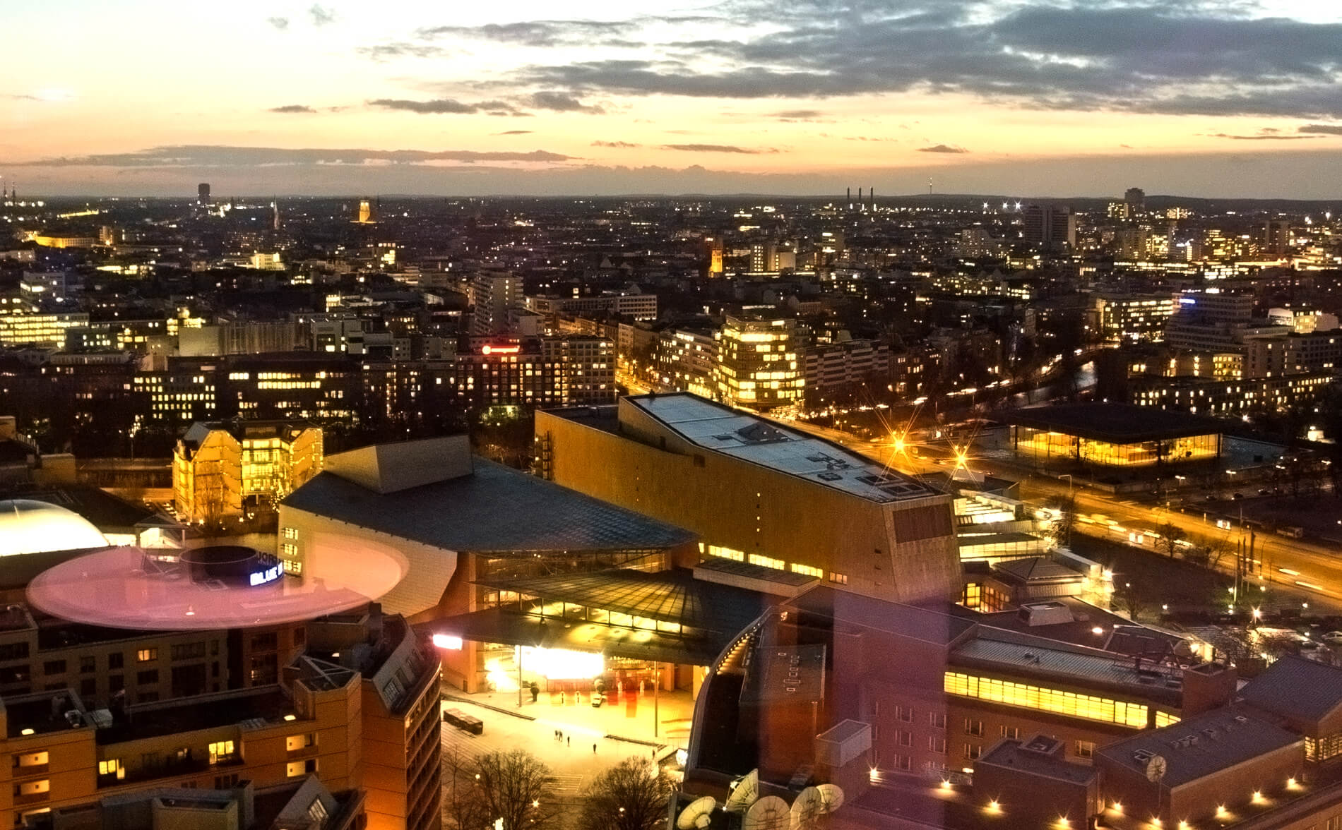 Panoramapunkt Berlin – Abendpanorama vom Potsdamer Platz
